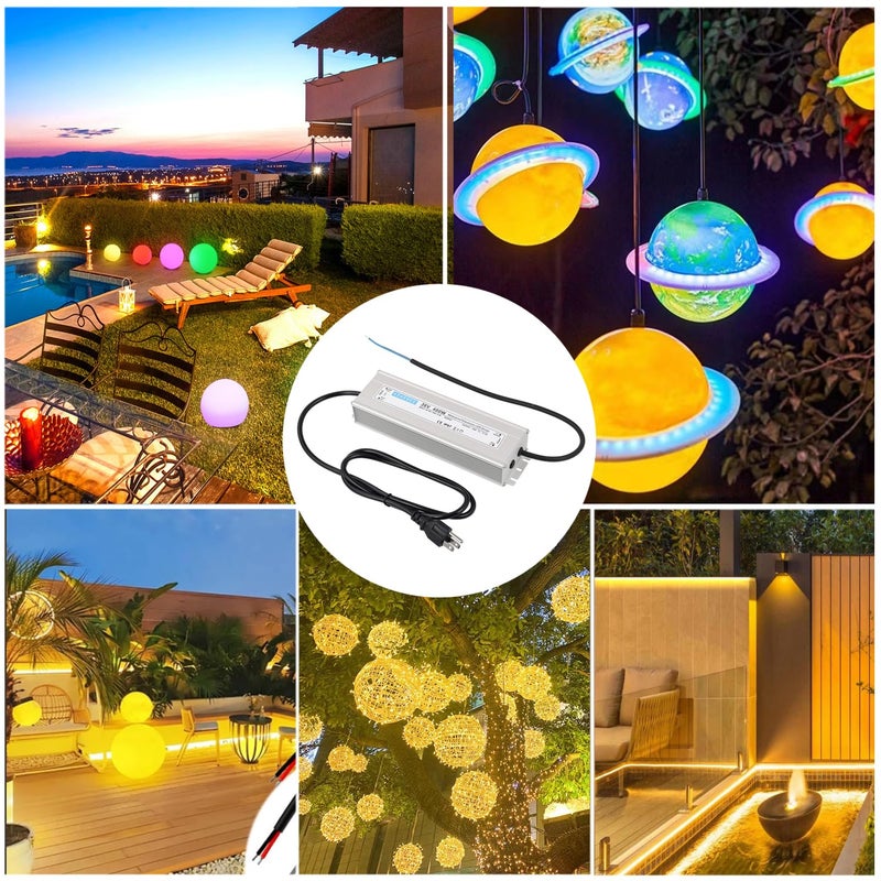 KEKEBEE LED Driver 36V400W Waterproof Power Supply 110V/130V AC to 36V DC 11.1A Low Voltage Transformer IP67 Outdoor Lighting Sign LED Lighting and Any 36V DC LED - Image 4